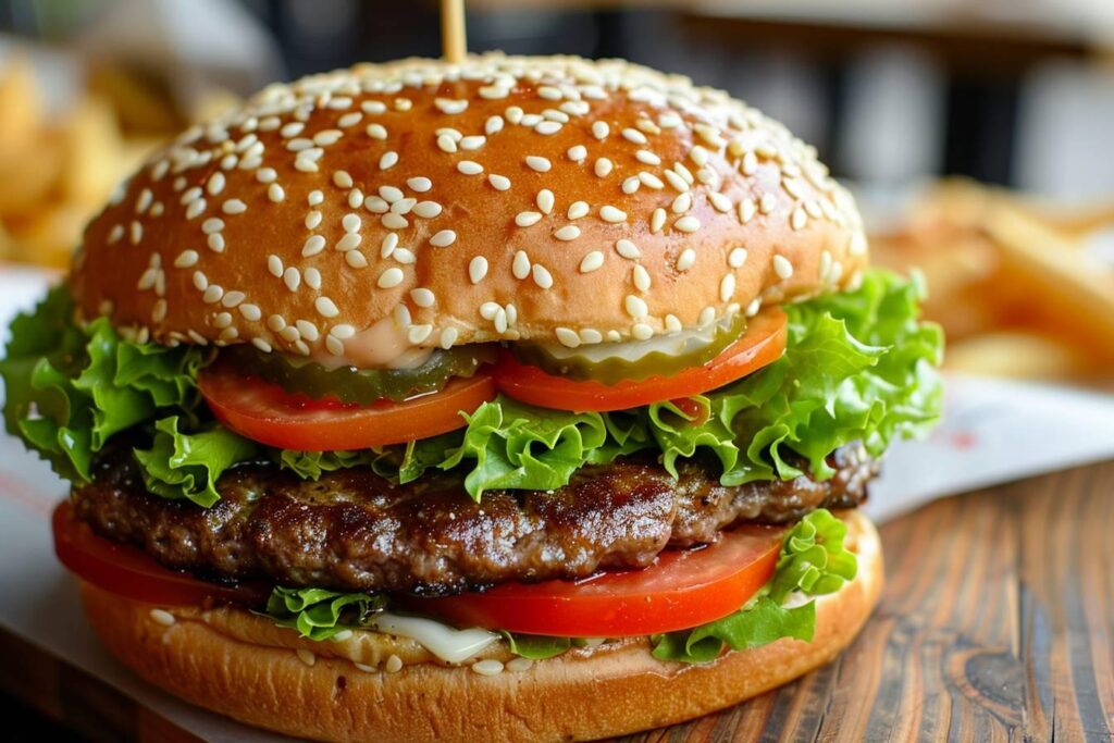 Burger King halal : découvrez les options certifiées pour un repas savoureux et conforme à vos convictions - charnu steak tomate salade