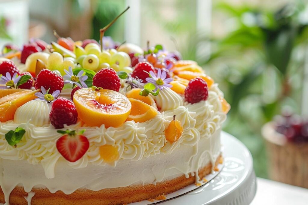 gâteau au fruit patisserie d'été