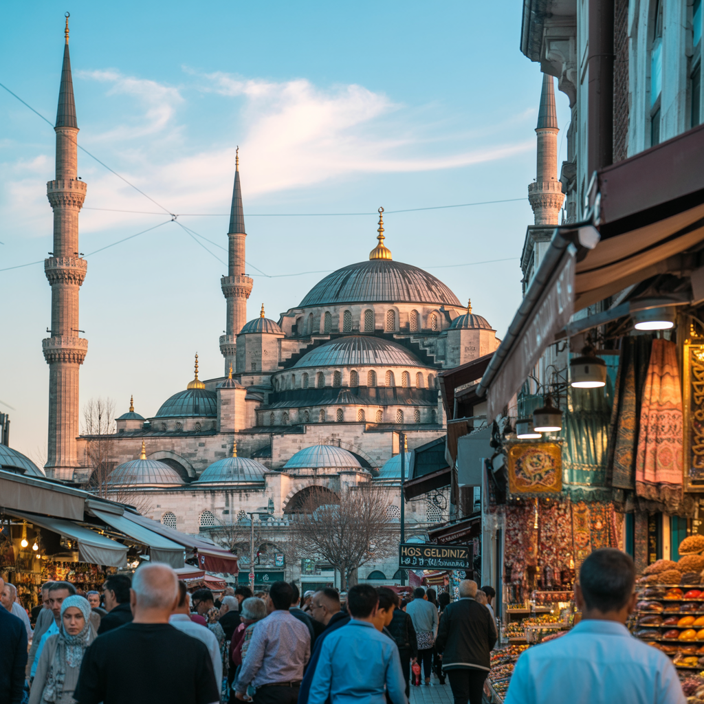 Istanbul dans le centre de la vieille ville près de la mosquée