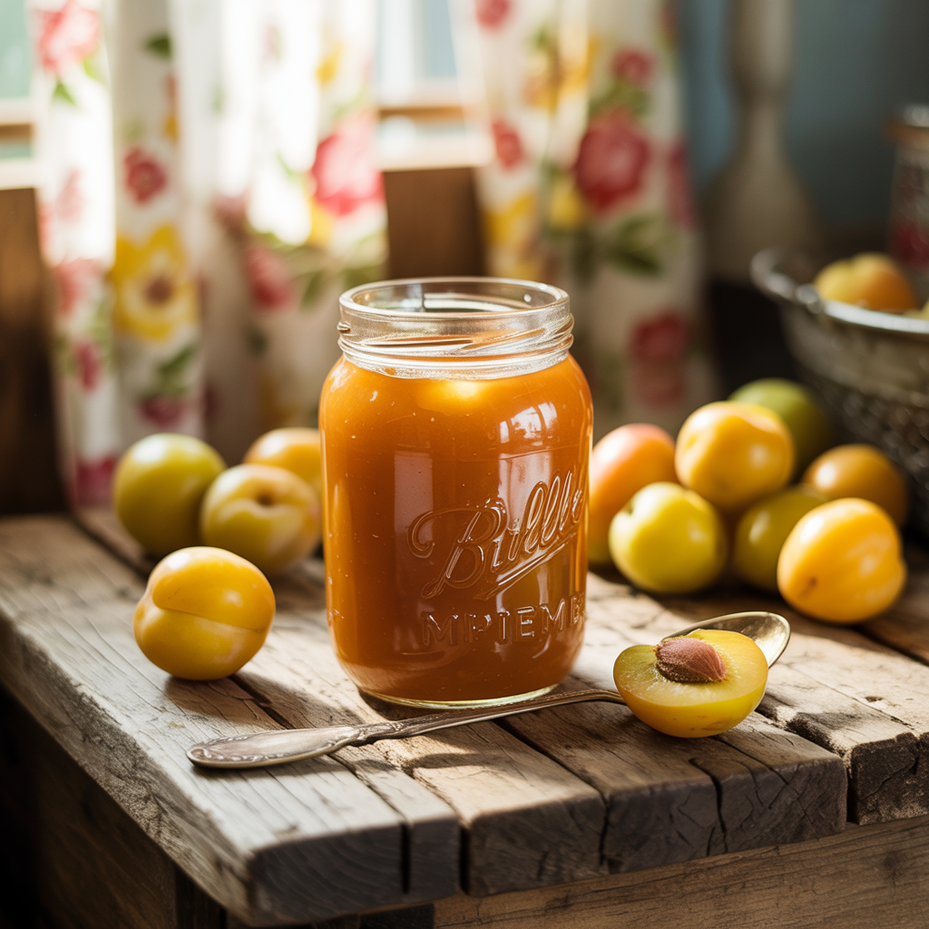 Pot de confiture de mirabelle